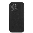 AMG Leather Curved Lines tok iPhone 13 Pro Max - fekete