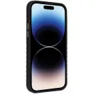 iPhone 14 Pro Max fekete és piros Audi Genuine Leather tok MagSafe-pel