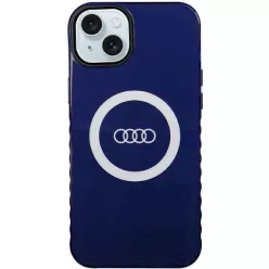 iPhone 15 Plus / 14 Plus kék Audi IML Big Logo MagSafe tok
