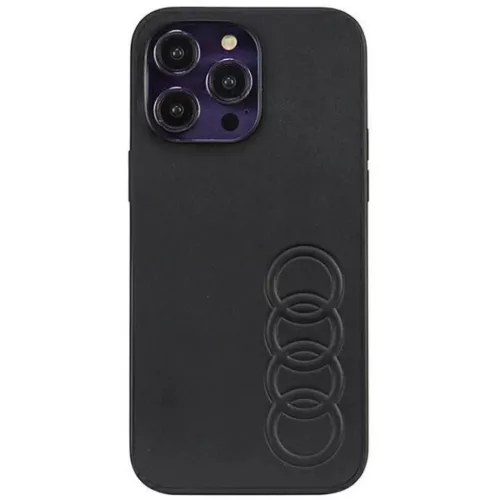 iPhone 14 Pro Max 6.7" fekete/fekete Audi Szintetikus Bőr tok