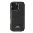 iPhone 16 Pro Eredeti Audi szintetikus bőrtok fekete tok (AU-TPUPCMIP16P-GT/D3-BK)