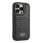 iPhone 16 Pro Eredeti Audi szintetikus bőrtok fekete tok (AU-TPUPCMIP16P-GT/D3-BK)