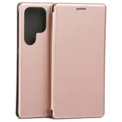 Samsung S25 Ultra Rózsaarany Beline Fliptok Mágneses Tok