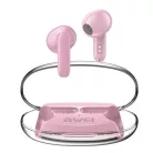 AWEI Bluetooth 5.3 T85 ENC TWS fülhallgató + dokkoló rózsaszín/rózsaszín