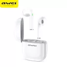 AWEI Bluetooth 5.0 T28 TWS fülhallgató + dokkolóállomás fehér