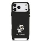 Apple iPhone 17 Pro Max Karl Lagerfeld Saffiano Crossbody Pánt Metal Karl és Choupette tok