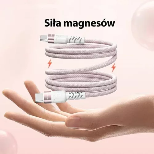 AWEI CL-166T USB-C to USB-C Mágneses Kábel Fekete