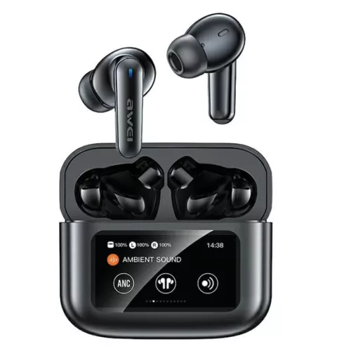 AWEI T56 ANC Bluetooth 5.4 fejhallgató + dokkoló állomás fekete