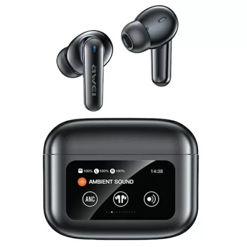 AWEI T56 ANC Bluetooth 5.4 fejhallgató + dokkoló állomás fekete