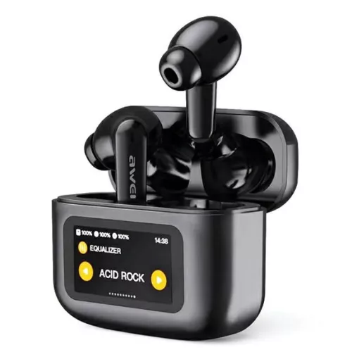 AWEI T56 ANC Bluetooth 5.4 fejhallgató + dokkoló állomás fekete