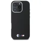 iPhone 16 Pro fekete Eredeti BMW Hardcase M Smooth Teljesen Befedő Fém tok