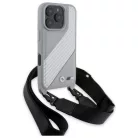 iPhone 16 Pro Szürke BMW Hardcase M Edition Carbon Stripe & Strap (BMHCP16L23PSCCG) Eredeti tok