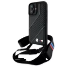 Apple iPhone 16 Plus Fekete BMW M Edition Carbon Stripe & Strap tok