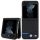 BMW Leather Carbon tok Samsung Galaxy Z Flip 5 - fekete