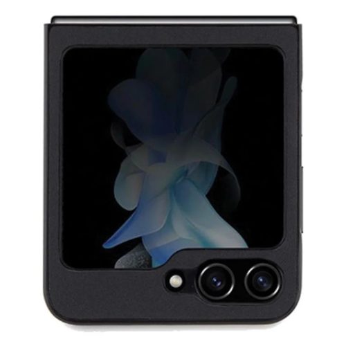 BMW Bőr Hot Stamp tok Samsung Galaxy Z Flip 5 - fekete