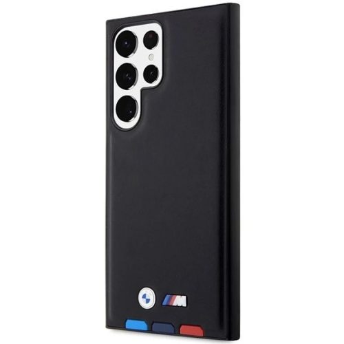 BMW BMHCS23L22PTDK S23 Ultra S918 fekete/fekete bőr lenyomat trikolor tok