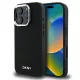 iPhone 16 Pro Fekete DKNY Plain Silver Logo MagSafe tok
