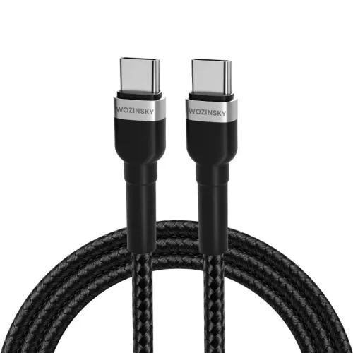 Wozinsky WNBCC1 USB-C / USB-C PD 65W kábel 1 m - fekete