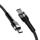 Wozinsky WNBCC1 USB-C / USB-C PD 65W kábel 1 m - fekete