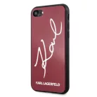 Karl Lagerfeld KLHCI8DLKSRE iPhone 7/8 SE 2020 / SE 2022 piros hard tok Signature Glitter
