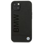 iPhone 14 Plus 6.7" fekete / fekete BMW BMHCP14MSLLBK Bőr Nyomatos tok