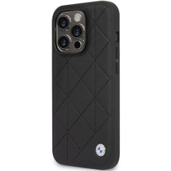 iPhone 14 Pro BMW BMHCP14L22RQDK bőr steppelt tok fekete