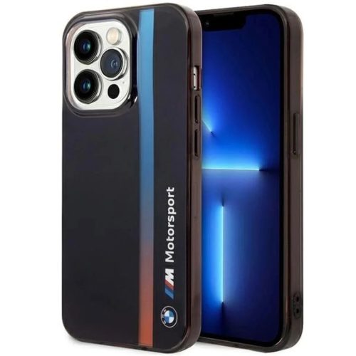 iPhone 14 Pro 6.1" fekete/fekete BMW BMHCP14L22HVGV IML Tricolor Stripe tok