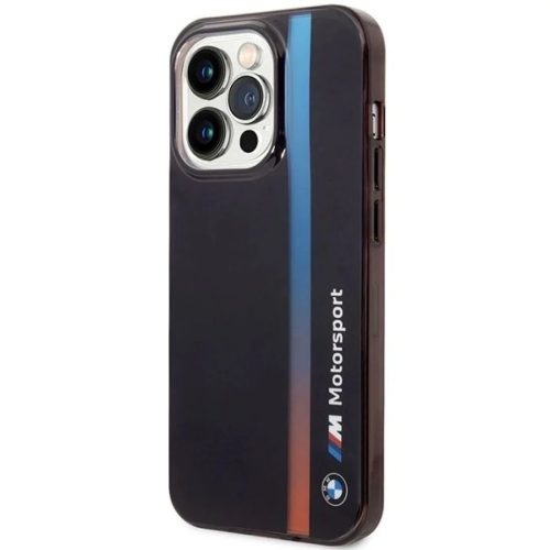 iPhone 14 Pro 6.1" fekete/fekete BMW BMHCP14L22HVGV IML Tricolor Stripe tok