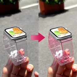   Apple Watch 4/5/6/7/8/SE (38/40/41mm) Strap Light Silicone óraszíj sárga