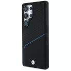 BMW Bőr Textúrált és Sima MagSafe tok Samsung Galaxy S25 Ultra - fekete tok