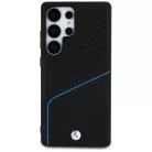 BMW Bőr Textúrált és Sima MagSafe tok Samsung Galaxy S25 Ultra - fekete tok
