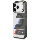 iPhone 17 Pro Max BMW M IML Fém Gombok Háromszínű Vonalkák MagSafe tok Antracit
