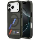 iPhone 17 Pro Max BMW M IML Fém Gombok Trikolor Csíkok MagSafe Fekete tok
