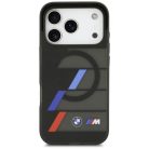iPhone 17 Pro Max BMW M IML Fém Gombok Trikolor Csíkok MagSafe Fekete tok