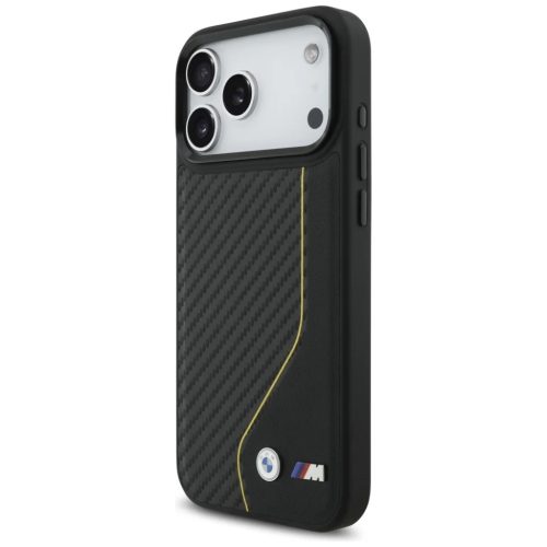 iPhone 17 Pro Max BMW M Carbon Line & Logo MagSafe sárga tok