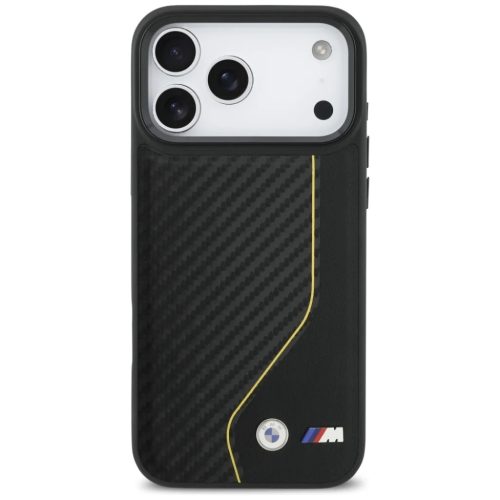 iPhone 17 Pro Max BMW M Carbon Line & Logo MagSafe sárga tok