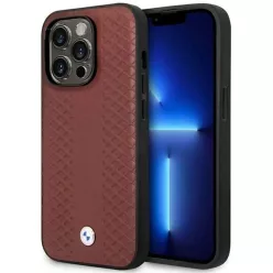   iPhone 14 Pro Max 6.7" Burgundy/Burgundy Leather Diamond Pattern MagSafe BMW BMHMP14X22RFGR tok