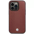 iPhone 14 Pro Max 6.7" Burgundy/Burgundy Leather Diamond Pattern MagSafe BMW BMHMP14X22RFGR tok