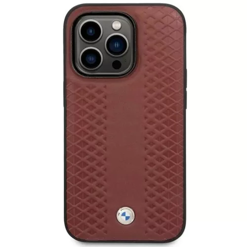 iPhone 14 Pro Max 6.7" Burgundy/Burgundy Leather Diamond Pattern MagSafe BMW BMHMP14X22RFGR tok