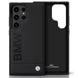   BMW tok Samsung Galaxy S25 Ultra BMHCS25LSLLBK (bőr tok forró bélyegzéssel ellátott logóval) fekete