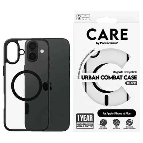 CARE by PanzerGlass Flagship Urban tok MagSafe iPhone 16 Plus - Átlátszó tok