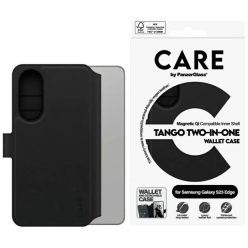   CARE by PanzerGlass Feature Tango 2in1 Pénztárca Qi Samsung Galaxy S25 Edge tok - Fekete