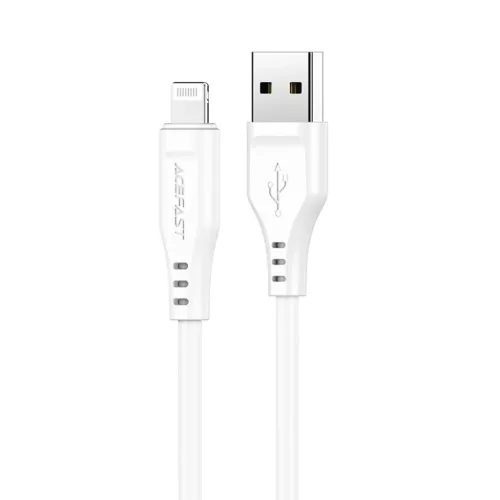 USB to Lightning fehér Acefast Data Cable (C3-02) 2.4A, 480Mbps, MFi tanúsítvánnyal, 1.2m