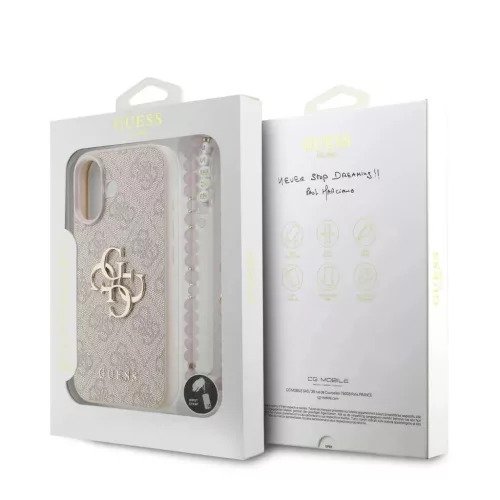 iPhone 17 Guess 4G Strap 4G Classic Logo rózsaszín tok