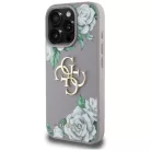 iPhone 16 Pro Lila Guess Grained Roses Big 4G Logo tok