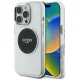 iPhone 16 Pro fekete Guess IML Fém Színes Kör Klasszikus Logo MagSafe tok