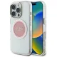 iPhone 16 Pro Rózsaszín Guess IML Metal Colored Circle Classic Logo MagSafe tok