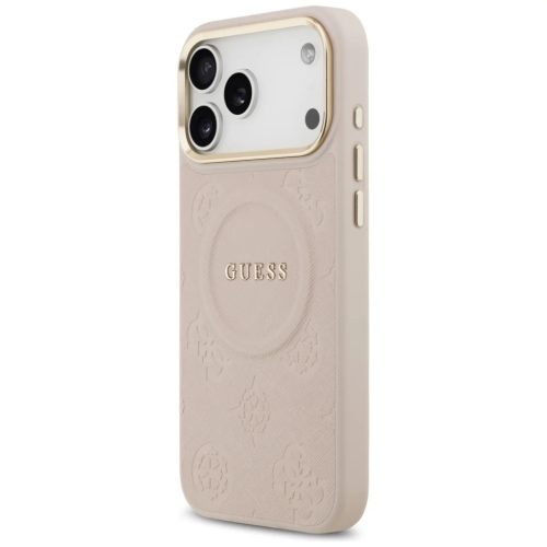 iPhone 17 Pro Max Guess Peony Hot Stamp MagSafe tok pink