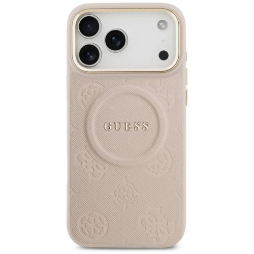 iPhone 17 Pro Max Guess Peony Hot Stamp MagSafe tok pink