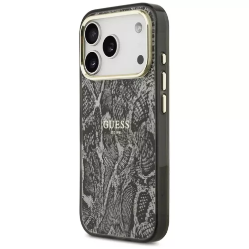 iPhone 17 Pro Guess Python Mintájú MagSafe tok Fekete